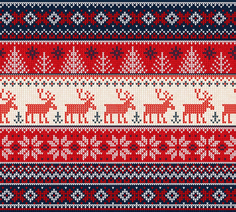 Ugly sweater Merry Christmas Happy New Year seamless pattern frame royalty free stock images