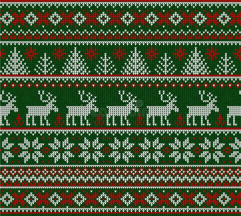 Ugly sweater Merry Christmas Happy New Year seamless pattern frame