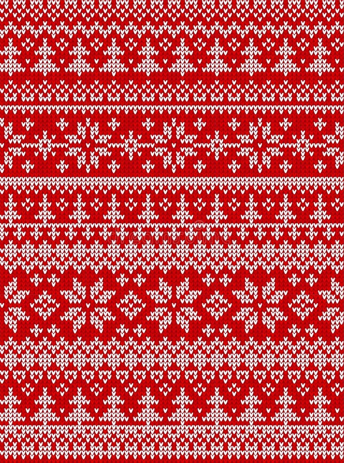 Ugly Sweater Merry Christmas Happy New Year Vector Illustration Knitted  Background Seamless Pattern Folk Style Scandinavian Stock Vector -  Illustration of family, knitted: 131501660