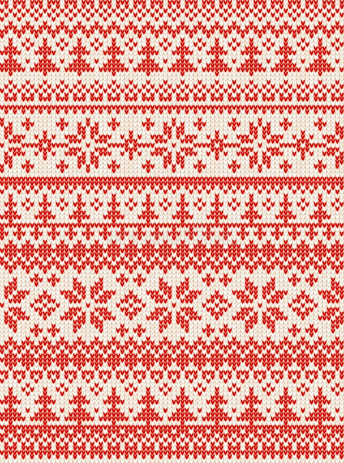 Ugly Sweater Merry Christmas Happy New Year Vector Illustration Knitted  Background Seamless Pattern Folk Style Scandinavian Stock Vector -  Illustration of merry, pattern: 131501196