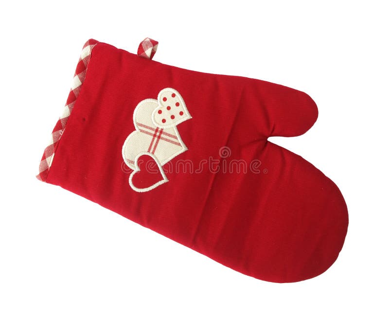 An oven glove, or oven mitt, is a insulated mitten usually worn in the kitchen to protect the wearer's hand from hot objects like ovens, stoves, cookware, etc. Fabric gloves consist of heat insulation surrounded by cotton fabric, usually consisting of decorative patterns. Newer oven gloves are often made from silicone instead of fabric, which makes them resistant to water and stains. The new fabric gloves are made of Kevlar and Nomex. Oven gloves should only be used when dry and only for short periods at a time. The gloves should not come into contact with heating elements, gas flames or similar sources of high temperature. Fabric gloves will not protect against hot liquids. Furnace gloves, or furnace mitts, are more heavily insulated, longer, and can protect the user from intense heat for longer periods of time. An oven glove, or oven mitt, is a insulated mitten usually worn in the kitchen to protect the wearer's hand from hot objects like ovens, stoves, cookware, etc. Fabric gloves consist of heat insulation surrounded by cotton fabric, usually consisting of decorative patterns. Newer oven gloves are often made from silicone instead of fabric, which makes them resistant to water and stains. The new fabric gloves are made of Kevlar and Nomex. Oven gloves should only be used when dry and only for short periods at a time. The gloves should not come into contact with heating elements, gas flames or similar sources of high temperature. Fabric gloves will not protect against hot liquids. Furnace gloves, or furnace mitts, are more heavily insulated, longer, and can protect the user from intense heat for longer periods of time.