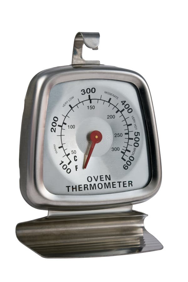 Closeup of Oven Thermometer isolated over white background. Closeup of Oven Thermometer isolated over white background