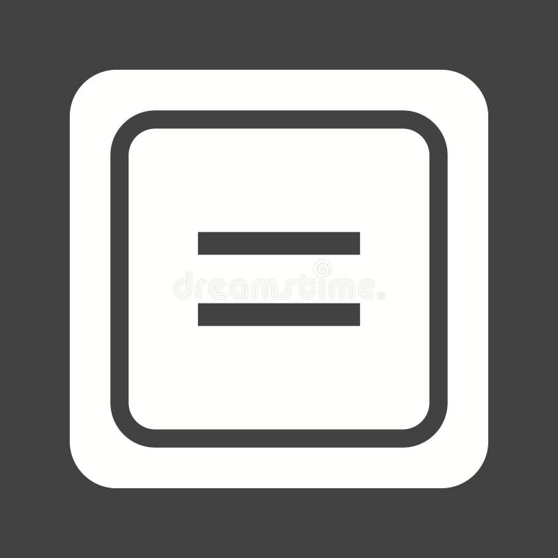 Uguale al simbolo illustrazione vettoriale. Illustrazione di basico