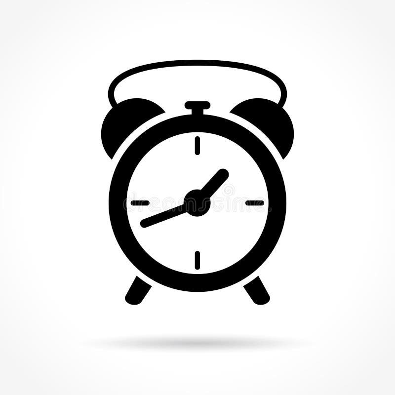 Uhrensymbol auf weißem Hintergrund vektor abbildung