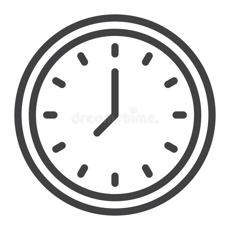 Uhrlinie Ikone stock abbildung