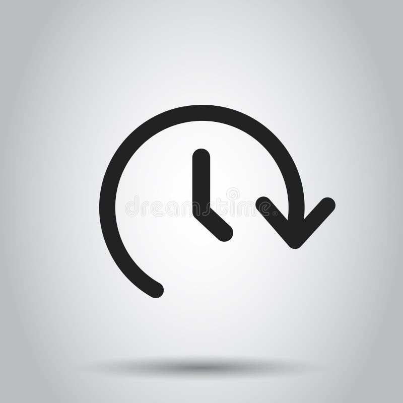 Uhrzeit-Vektorikone Timer 24 Stunden Zeichenillustration Busine vektor abbildung