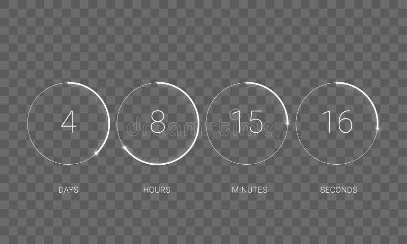 Countdown clock counter vector digital timer royalty free illustration