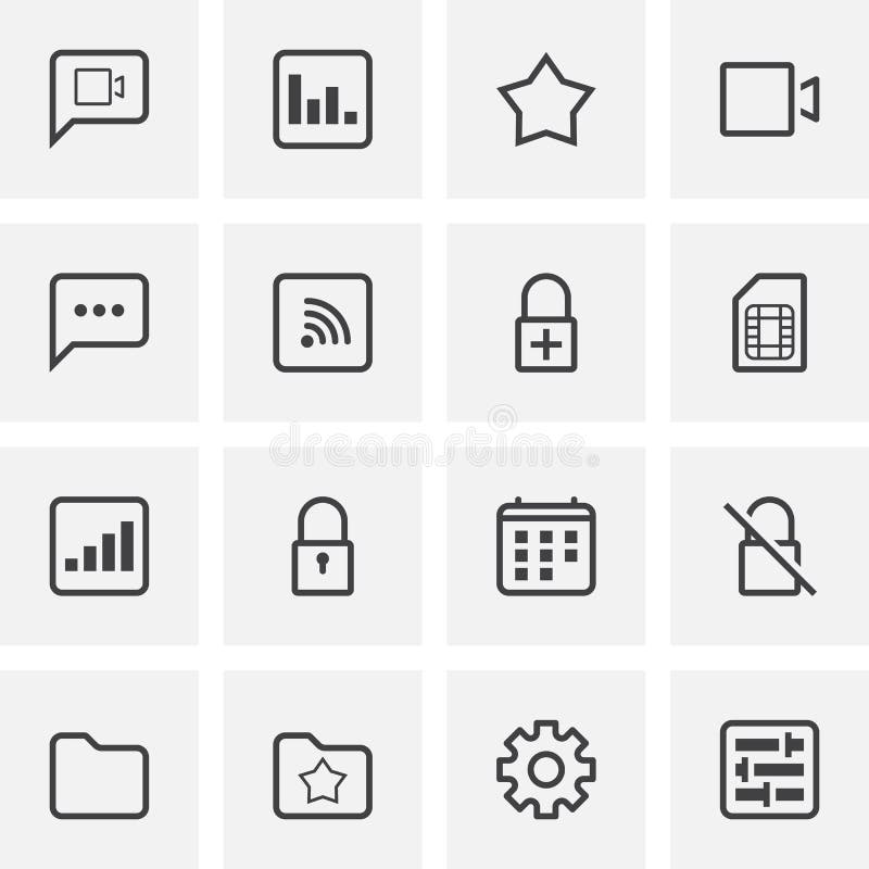 UI et UX, ligne universelle ensemble d'icônes illustration libre de droits UI et UX, ligne universelle ensemble d'icônes illustration libre de droits