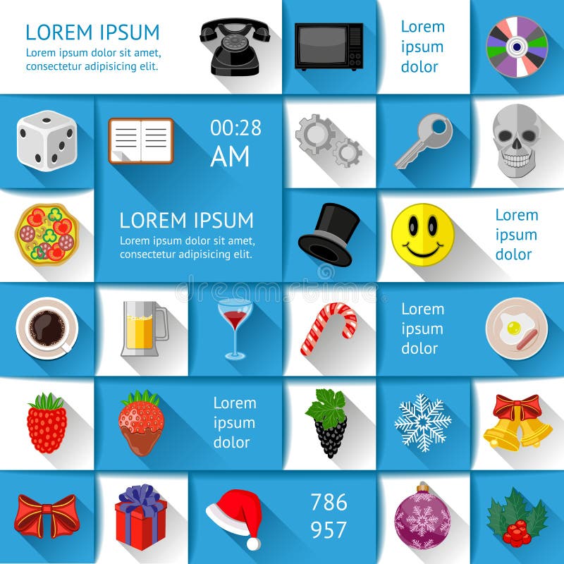 Ui, infographics and web elements stock illustration
