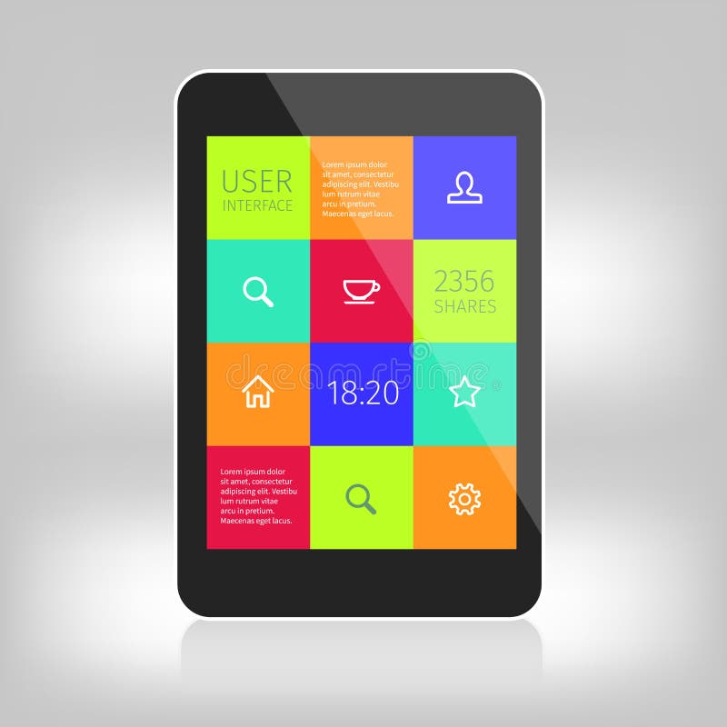 Ui kleurrijk ontwerp voor mobiele apparaten royalty-vrije illustratie Ui kleurrijk ontwerp voor mobiele apparaten royalty-vrije illustratie