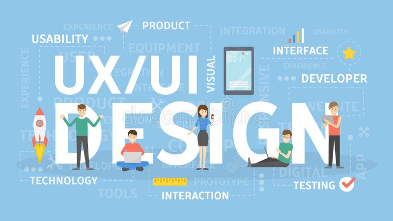 UI och UX royaltyfri illustrationer UI och UX royaltyfri illustrationer