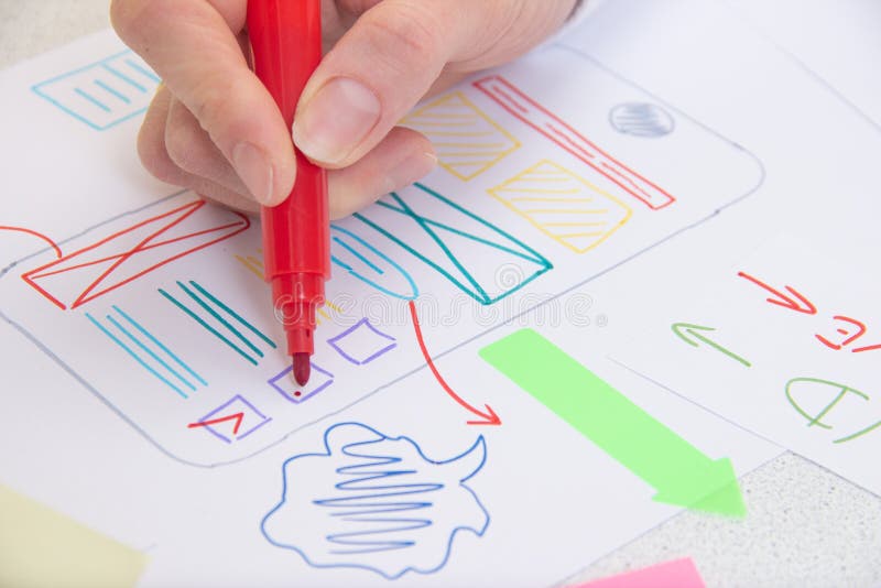 Ui Ux app stock photos