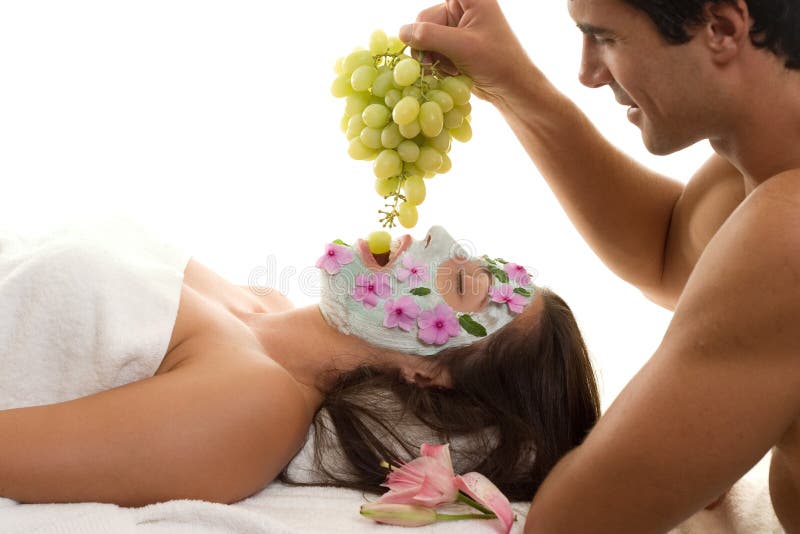 The ultimate experience! A woman is pampered at a day spa. The ultimate experience! A woman is pampered at a day spa