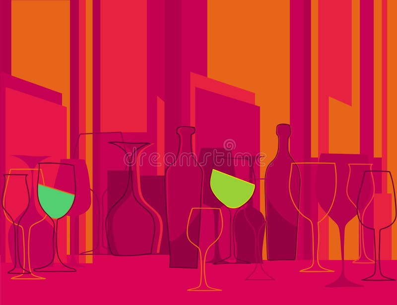 Uitnodiging voor cocktail party in retro stijl vector illustratie Uitnodiging voor cocktail party in retro stijl vector illustratie