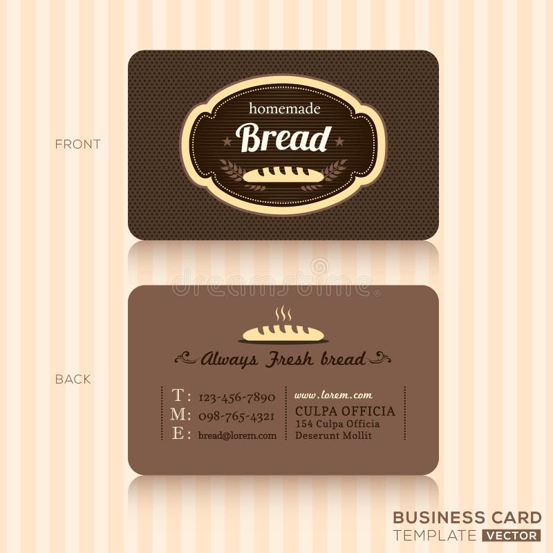 Uitstekend adreskaartje voor bakkerijwinkel royalty-vrije illustratie Uitstekend adreskaartje voor bakkerijwinkel royalty-vrije illustratie