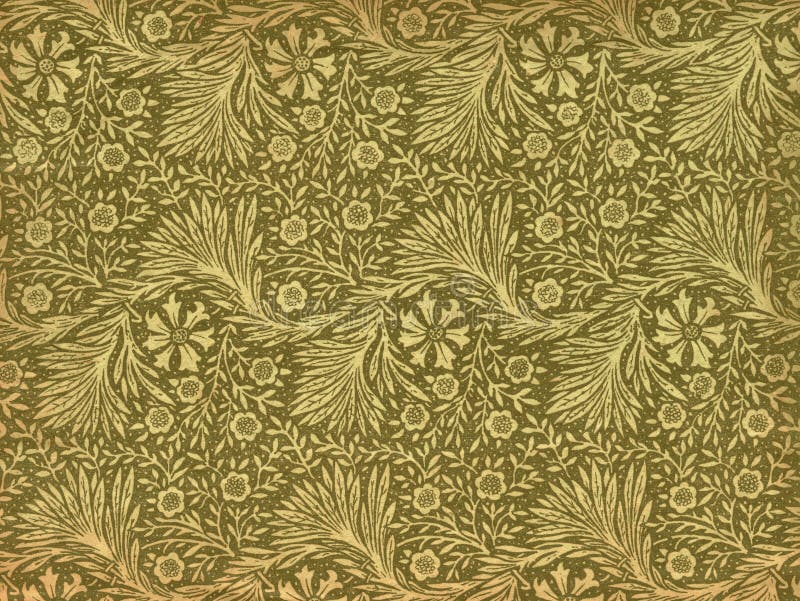 Used vintage floral wallpaper with leaves and branches - grainy surface. Used vintage floral wallpaper with leaves and branches - grainy surface