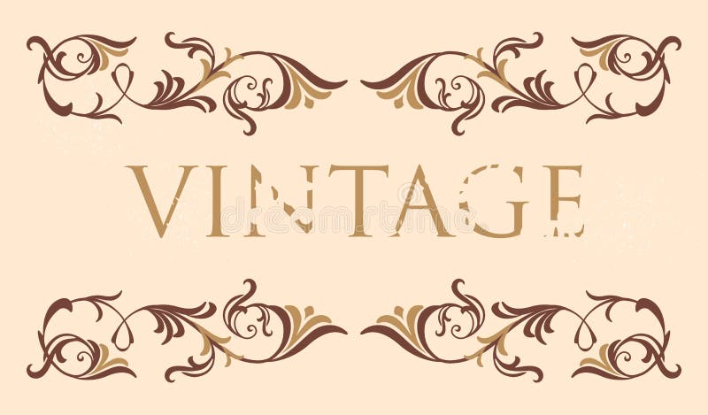 Vintage bloemenframe royalty-vrije illustratie