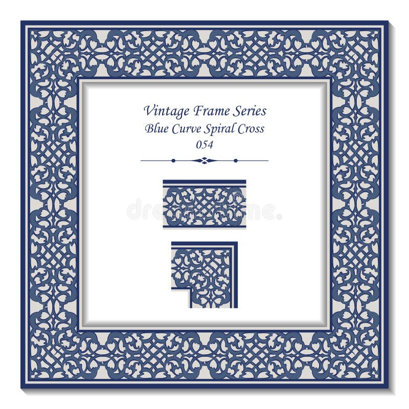 Uitstekend 3D kader 054 Blauw Kromme Spiraalvormig Kruis royalty-vrije illustratie Uitstekend 3D kader 054 Blauw Kromme Spiraalvormig Kruis royalty-vrije illustratie