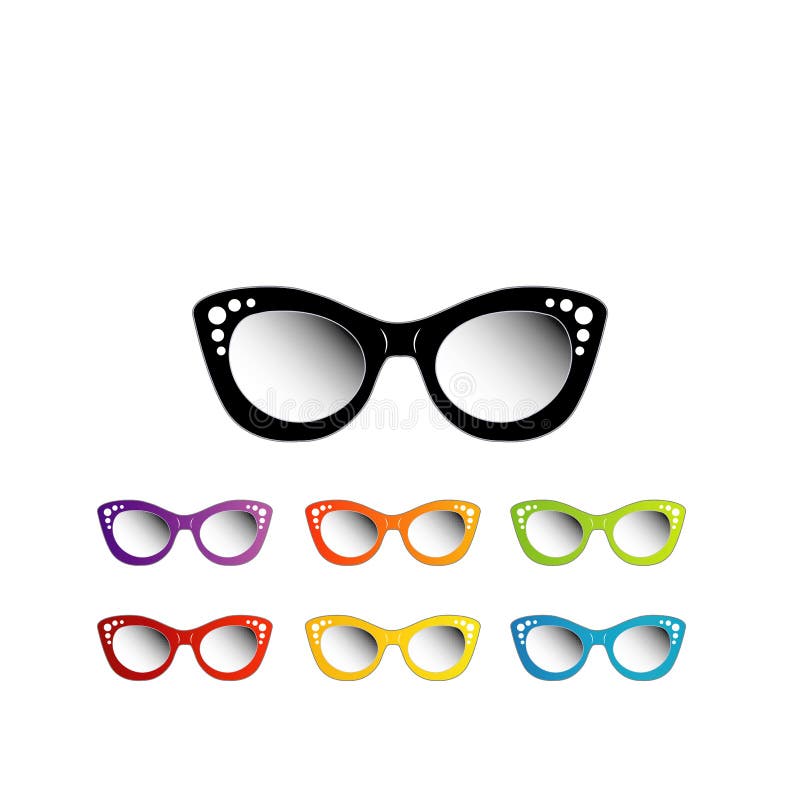 Uitstekend kattenoog eyewear voor dames vector illustratie Uitstekend kattenoog eyewear voor dames vector illustratie