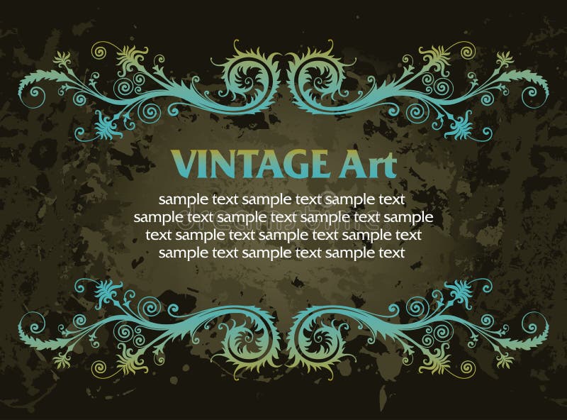 Vector vintage template frame In flower style. Vector vintage template frame In flower style