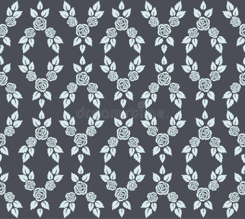 Vintage rozenornament vector illustratie