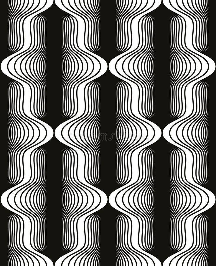 Uitstekend stijl zwart-wit naadloos patroon, geometrische vector vector illustratie Uitstekend stijl zwart-wit naadloos patroon, geometrische vector vector illustratie