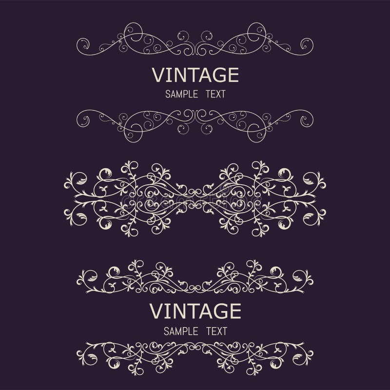 Uitstekende Decoratieelementen Bloeit Kalligrafische Ornamenten en Kaders Retro Inzameling van het Stijlontwerp voor Uitnodiginge vector illustratie Uitstekende Decoratieelementen Bloeit Kalligrafische Ornamenten en Kaders Retro Inzameling van het Stijlontwerp voor Uitnodiginge vector illustratie