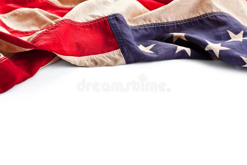 Uitstekende die de vlaggrens van Amerika op wit wordt geïsoleerde royalty-vrije stock afbeeldingen Uitstekende die de vlaggrens van Amerika op wit wordt geïsoleerde royalty-vrije stock afbeeldingen