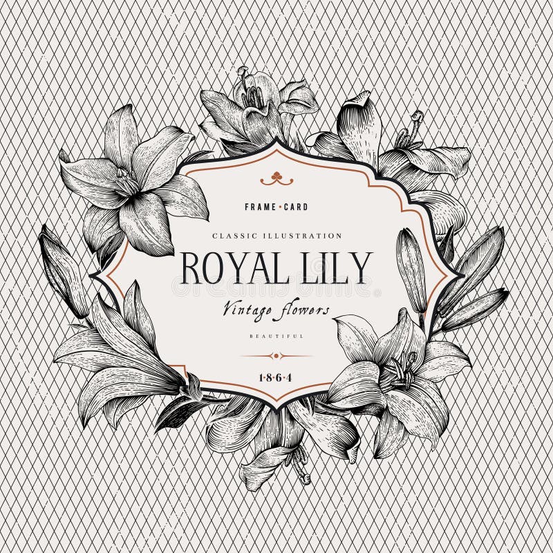 Uitstekende elegante bloemenkaart royalty-vrije illustratie Uitstekende elegante bloemenkaart royalty-vrije illustratie