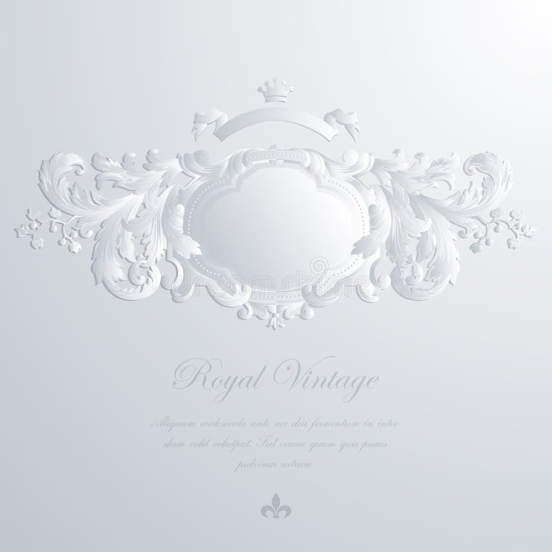 Uitstekende elegante groetkaart & Huwelijksuitnodiging vector illustratie Uitstekende elegante groetkaart & Huwelijksuitnodiging vector illustratie