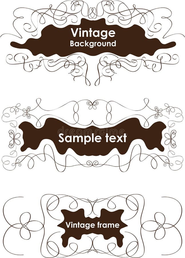 Vintage frames, vignette borders, vector illustration. Vintage frames, vignette borders, vector illustration