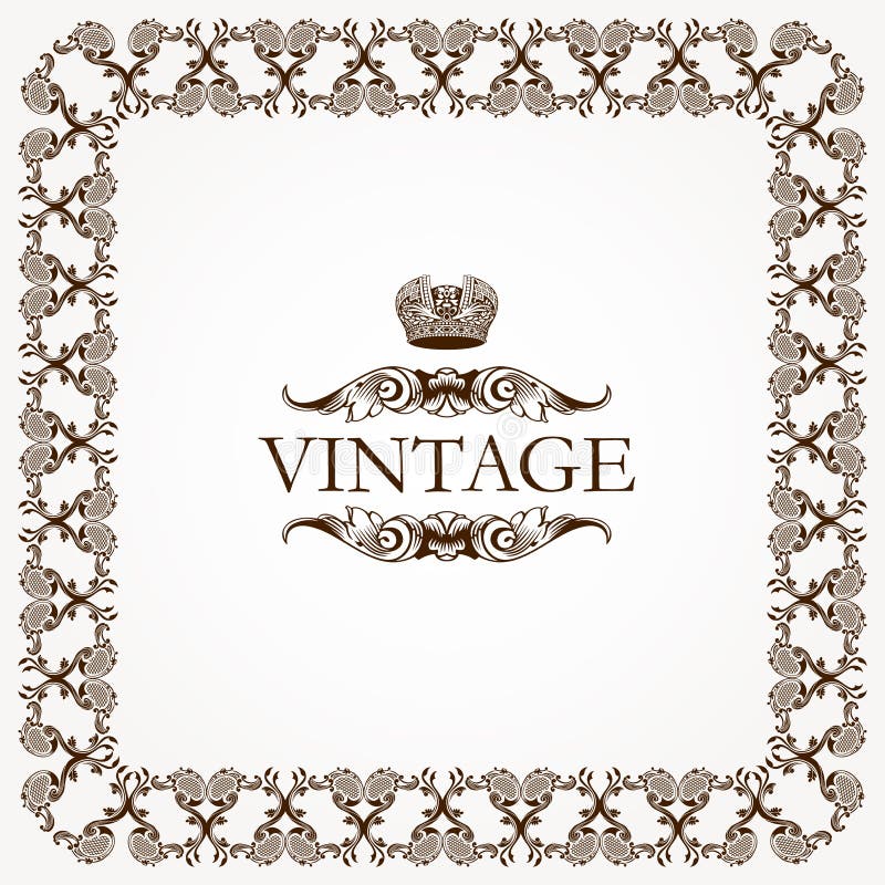 Vintage heraldieke keizerlijke lijst Vector royalty-vrije illustratie