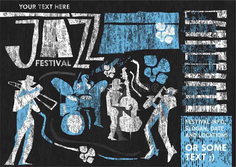 Retro styled Jazz poster. Can be used for jazz festival, Jazz band musical performance, vintage jazz poster. Retro styled Jazz poster. Can be used for jazz festival, Jazz band musical performance, vintage jazz poster