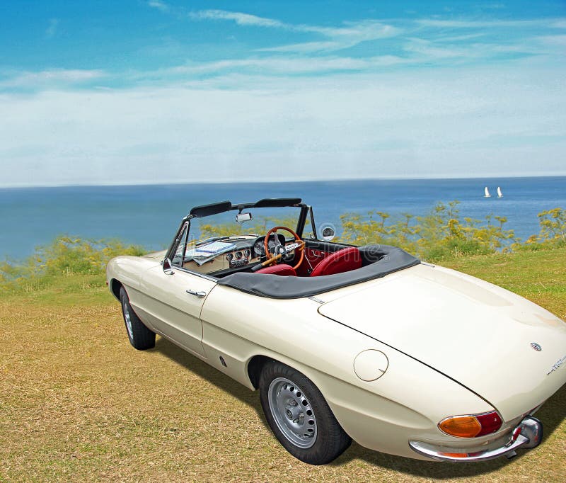 Uitstekende klassieke alpha- romeo Milaan 1750 auto stock foto Uitstekende klassieke alpha- romeo Milaan 1750 auto stock foto
