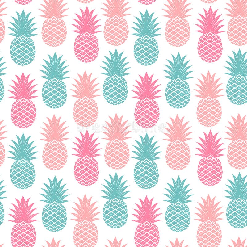 Uitstekende naadloze ananas royalty-vrije illustratie Uitstekende naadloze ananas royalty-vrije illustratie