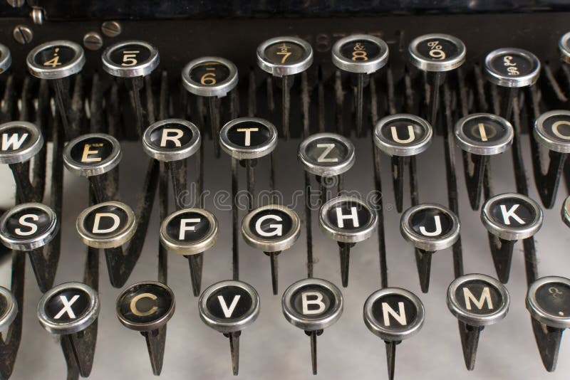 Uitstekende Schrijfmachinesleutels stock afbeelding Uitstekende Schrijfmachinesleutels stock afbeelding