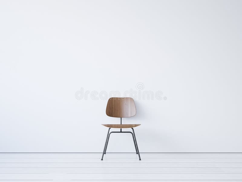 Uitstekende stoel op de witte achtergrond 3d geef terug stock fotografie Uitstekende stoel op de witte achtergrond 3d geef terug stock fotografie