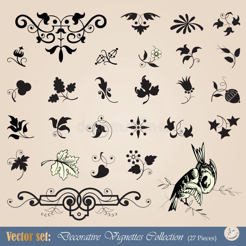 Uitstekende vignetten stock illustratie Uitstekende vignetten stock illustratie