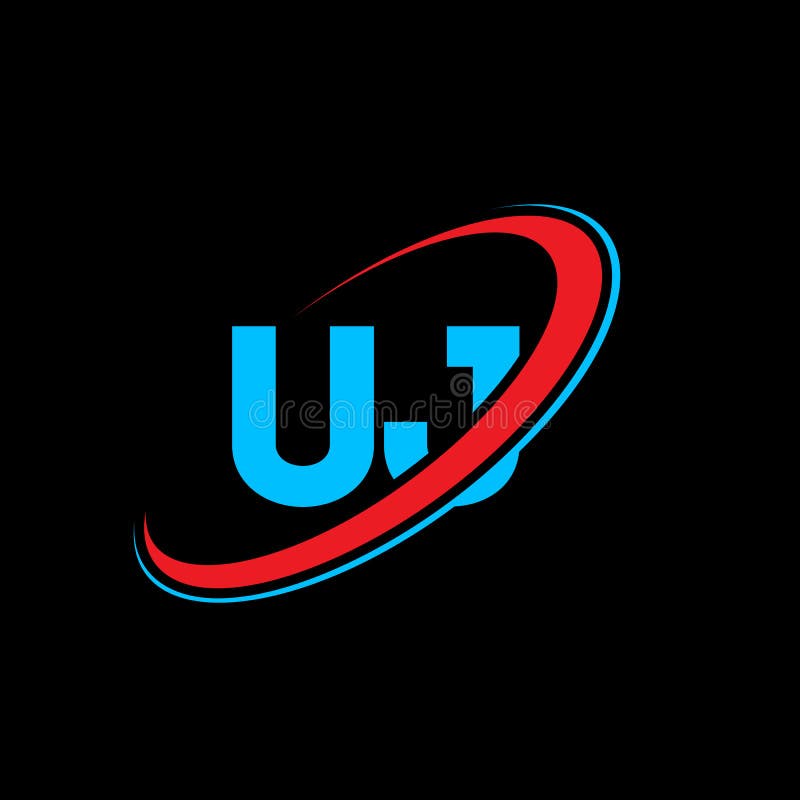 UJ U J Letter Logo Design. Initial Letter UJ Linked Circle Uppercase ...