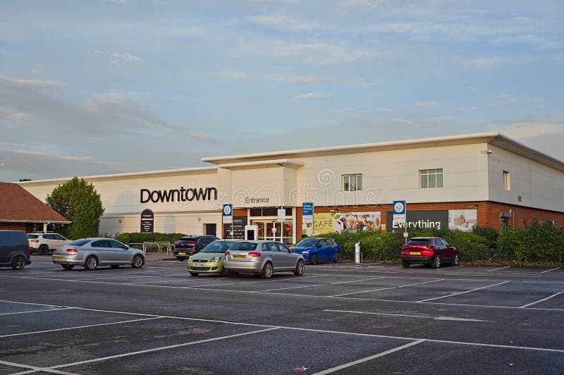 A UK Department Store with Car Park at Sundown Editorial Stock Photo ...