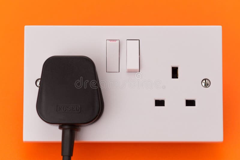 UK electrical wall socket outlet and plug