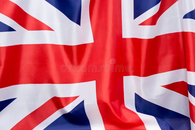 UK Flag flutters in the wind.The place to advertise, template.