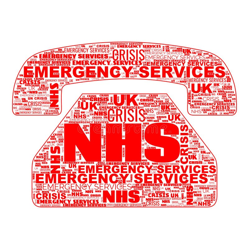 UK NHS Emergency Services Crisis Illustration Background Header
