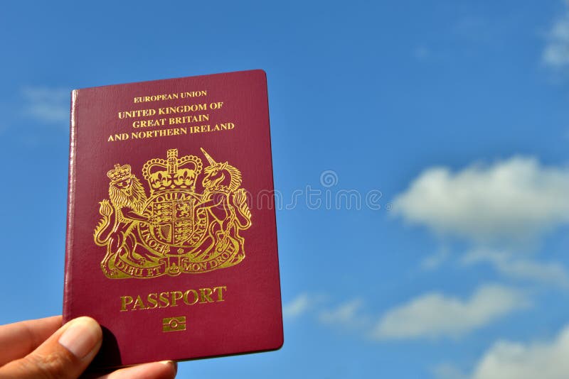 UK Passport and sky