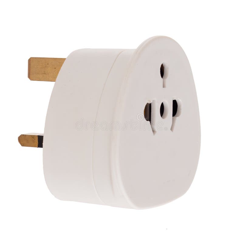 UK to Europe plug adapter stock photo. Image of switch 28425284