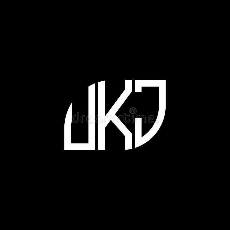 UKJ Letter Logo Design on Black Background. UKJ Creative Initials ...