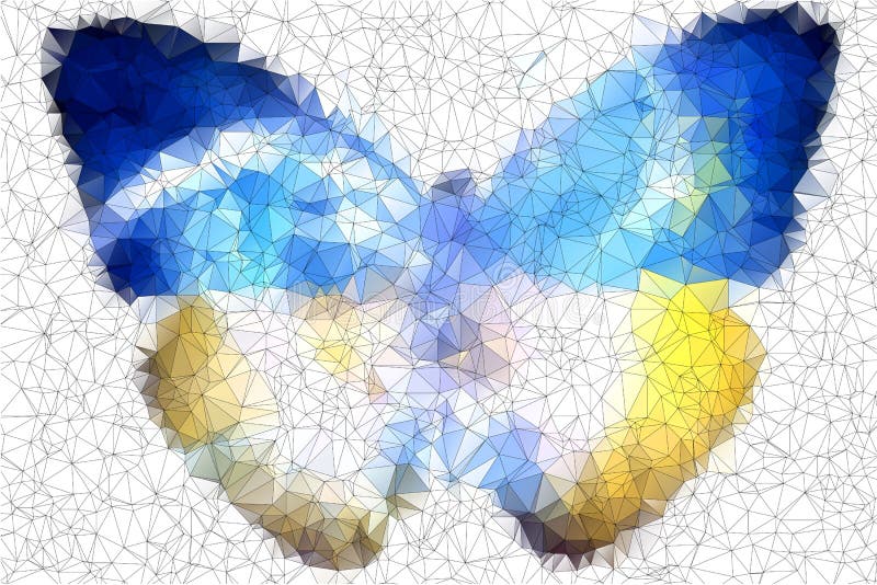 Ukraina tła motyli abstrakcjonistyczny geometryczny witraż royalty ilustracja Ukraina tła motyli abstrakcjonistyczny geometryczny witraż royalty ilustracja