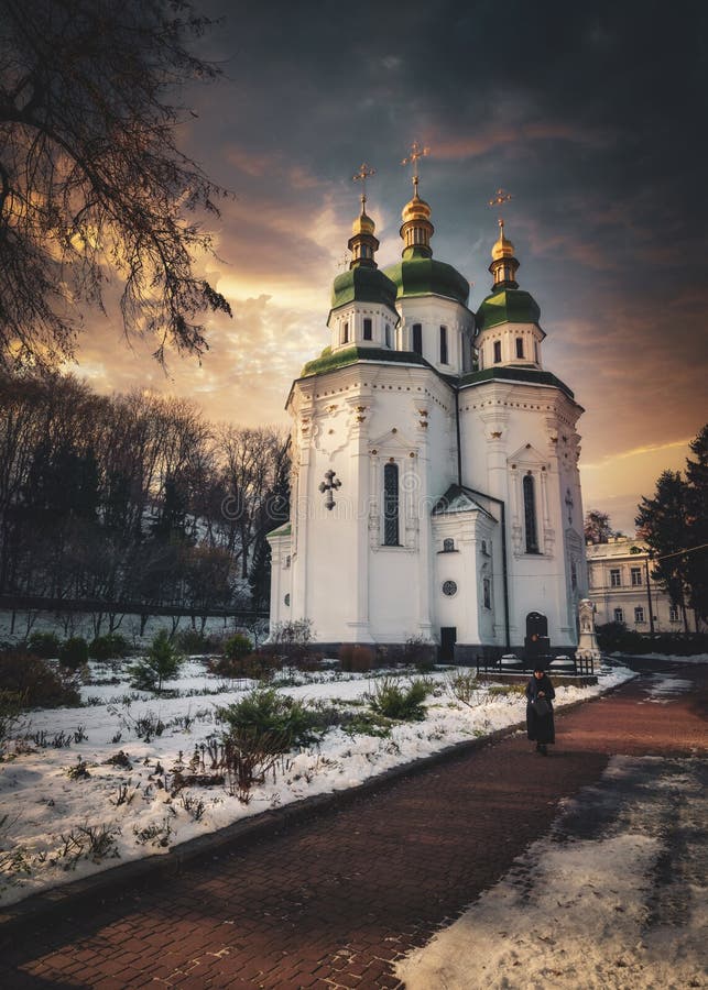 Ukraine kiev church St. Michael`s Vydubytsky Men`s Monastery