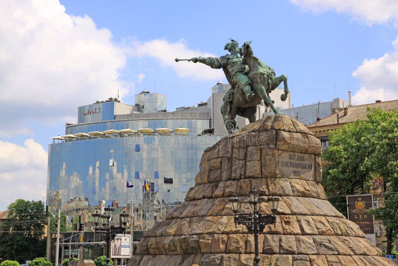 Ukraine Kiew Das Monument Zu Bogdan Khmelnitsky Bei Sophia Square