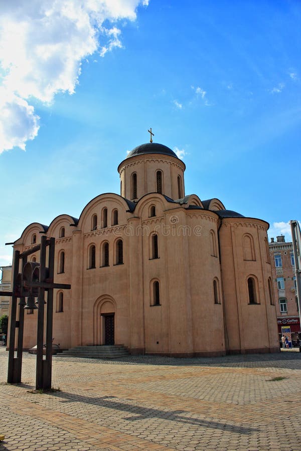 ukraine kiew Podol Pirogoschi-Kirche stockfotos ukraine kiew Podol Pirogoschi-Kirche stockfotos